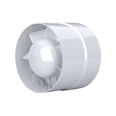 Ventilateur Extracteur d'air, économique 100mm, 12W/130m³, extracteur axial conduit en ligne : salle de bain, cuisine, cave (1/4)