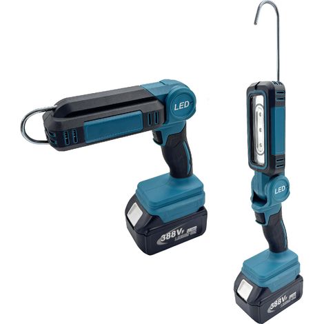 Lampe de travail LED lithium-ion, pratique pour les chantiers de construction extérieurs, les réparations, le camping, lampe pliable ultra-lumineuse. (1/5)