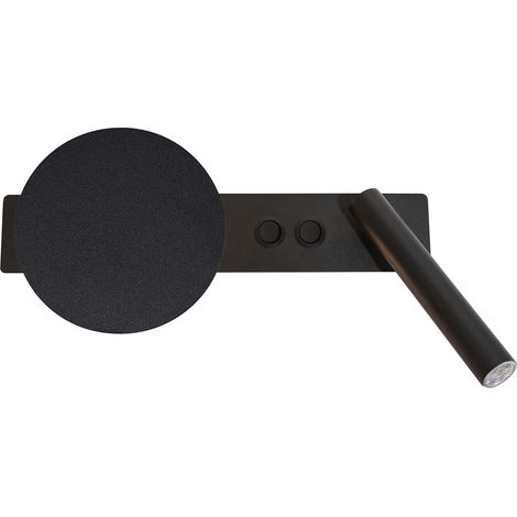 Applique moderna nera 2 luci G9 con interruttori Hotel Mood