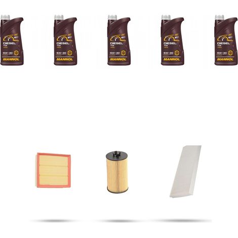 Kit tagliando 3 FILTRI e 5L OLIO compatibile con Mercedes Classe A (w169) A170 85kw Dal 2004 al 2009 (1/4)