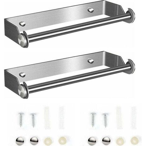 YMYNY Derouleur Essuie Tout, Derouleur Porte Sopalin, Devidoir Porte Essuie Tout Mural, Distributeur Papier Aluminium Sopalin et Film, Support Sopalin Mural Déroulant de Rouleau Cuisine sopalin (Argen (1/4)