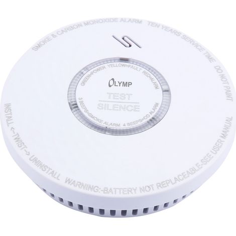 Rauch- und Kohlenmonoxidmelder RC 200 40m² 85dB photoelektronisch/elektrochemisch Batterien im Lieferumfang enthalten (1/4)