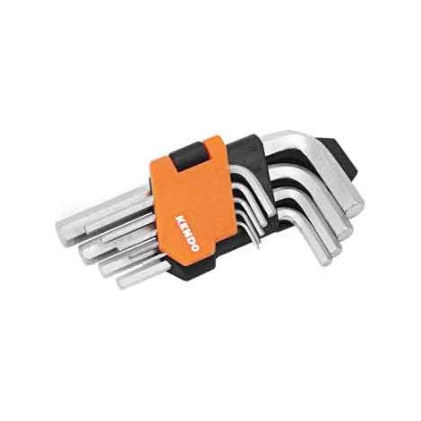 Set Chiavi Maschio Esagonali Kendo 1,5 2,5 3 4 5 6 8 10 mm 9 Pezzi (1/4)