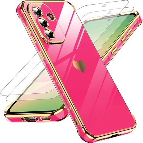 Coque Samsung Galaxy A56 5G avec 2 Verre Trempé Rose Rouge (1/5)