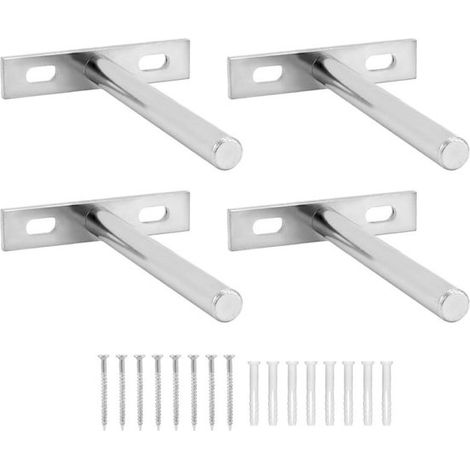 Regalwinkel 4er Pack Inkl. Schrauben Wandhalterungen Winkel für Wandregale Holz Regalwinkel T förmige Winkel für Küche, Arbeitszimmer, Badezimmer (1/5)