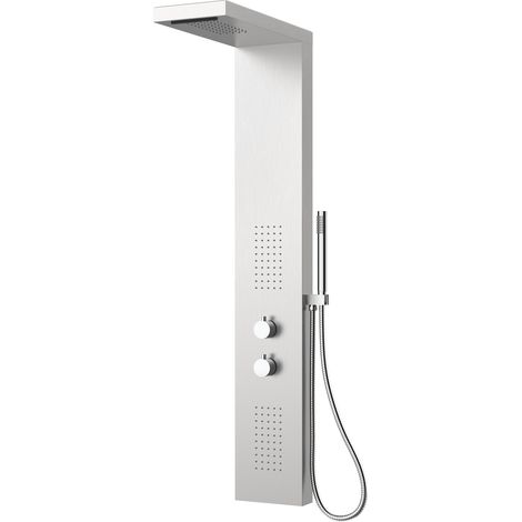 Marwell Duscharmatur Duschset Essenza chrom 125x20 cm - Regendusche - Handbrause mit Schlauch (1/4)