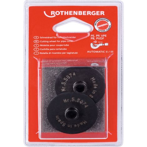 Disco da taglio ROTHENBERGER per tagliatubi automatico, misura 3, 2 pezzi - 055074D