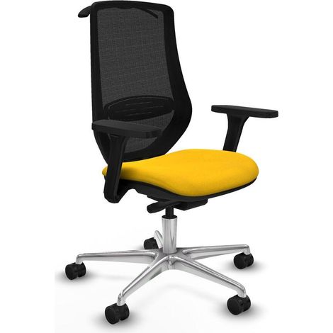 Piqueras y Crespo D086N0H Chaise de bureau jaune confortable (1/3)