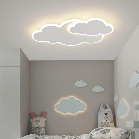 2 Plafonnier LED, Nuage 3D, Fer Acrylique, 36W, Salon Chambre Enfant (1/5)