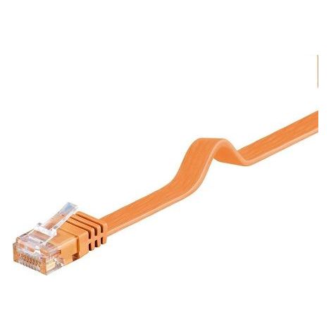 Cable de red plano UTP CAT6 1 M Naranja (1/3)