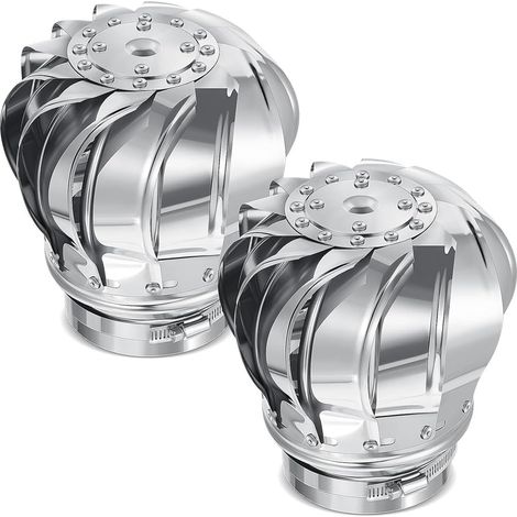 2 Pièces 110mm Ventilateur de Toit Non Électrique Éoliennes Grenier Évent pour Maisons Usine Grenier Ferme Étanche Bouchon de Ventilation Ventilateur (1/5)