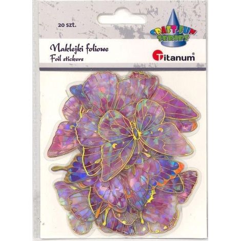 Folienaufkleber Schmetterlinge, 10 Designs, 20 Stück