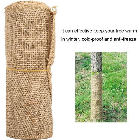 Protection Hivernale en Jute pour Arbres Résistante au Gel et au Froid 20x300cm -KZQ (1/5)