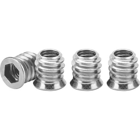 M5x10mm écrou à visser 40 pièces insert fileté bois, écrous à visser, hexagonal galvanisé (1/5)