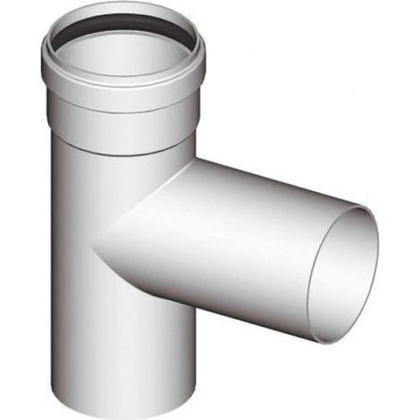 Raccordo a tee 90° ø80 monoparete alluminio per caldaie convenzionali (no condensazione)