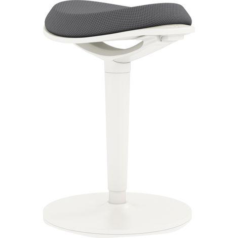 Taburete de Oficina Ergonómico, Asiento Activo con Inclinación de 5 Grados y Altura Regulable, Plástico, Gris (1/5)
