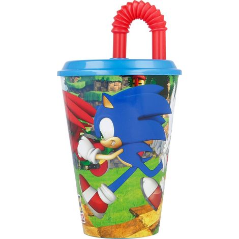 Bicchiere in plastica Sega Sonic per bambini da 430 ml