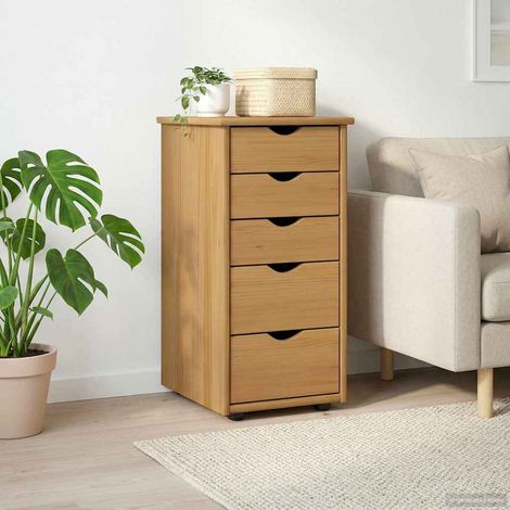 vidaXL  Cabinet  Honey Brown 34 x 39 x 61.5 cm Solid Pine Wood