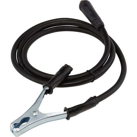 Draper 20930 MMA Welding Earth Lead and Clamp with 10/25 Dinse-Type Plug, 1.8m Length, 200A Capacity (1/2)