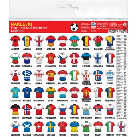 Adesivi con bandiere - Maglie da calcio Europa