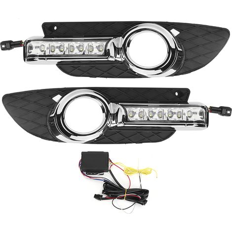 Feux de jour LED DRL 2 couleurs blanc/jaune pour Mitsubishi Lancer 2007-2012 (1/5)