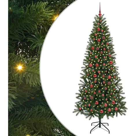 Künstlicher Weihnachtsbaum mit 300 LEDs Grün 210 cm PE und PVC vidaXL (1/5)