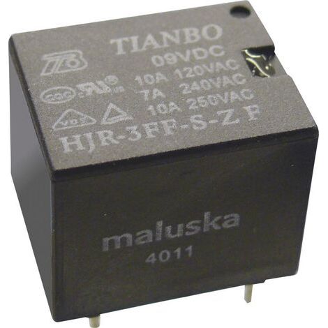 Tianbo Electronics HJR-3FF-12VDC-S-ZF Relais pour circuits imprimés 12 V/DC 15 A 1 inverseur (RT) 1 (1/3)