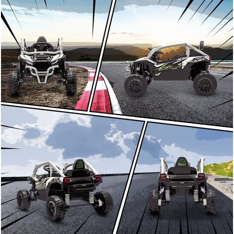 Elektrisches Kinder-ATV 12V, Fernbedienung, LED, Musik, grau HAVRYA (1/3)