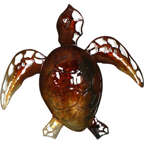 Structure en Fer à suspendre Tortue 35 x 35 cm - Marron