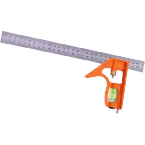 Équerre combinée 300 mm, équerre de précision en métal avec butée et outil de marquage (1/5)