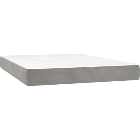 Maison Exclusive - Materasso a Molle Insacchettate Rigidità Media Grigio Chiaro 140x220x20 cm in Velluto
