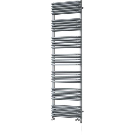 Crossmoor - Silver Dual Fuel Towel Rail H1800mm x W500mm Standard (1/3)