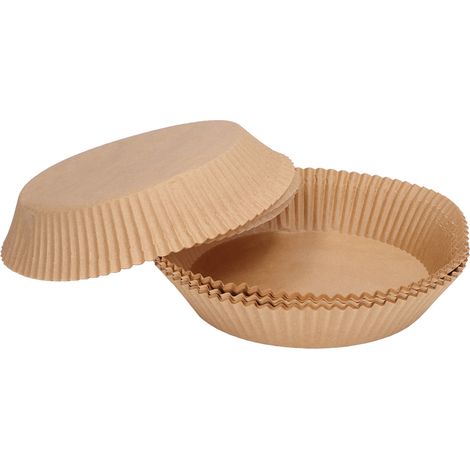 50 cercles en papier sulfurisé brun pour friteuse à air, anti-huile et absorbant, jetable, qualité alimentaire, protection de cuisson, 50 pièces (1/5)