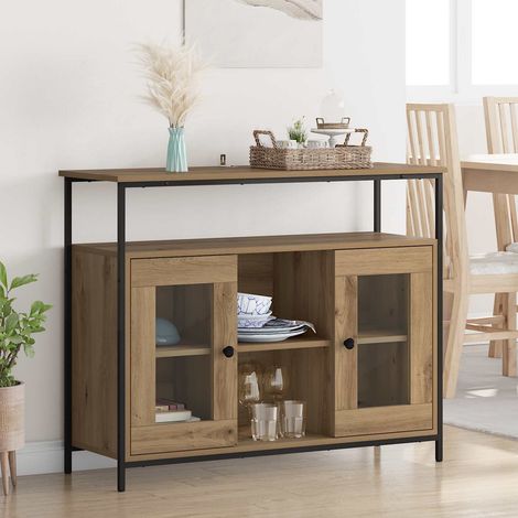 Vitrina Roble artesanal 100 x 35 x 80 cm Madera contrachapada