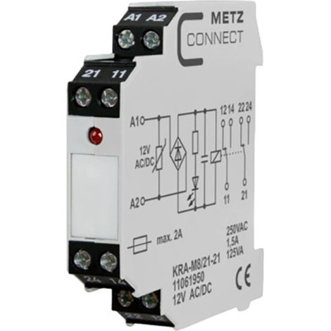 MODULE DE COUPLAGE 12, 12 V/AC, V/DC (MAX) 2 INVERSEURS (RT) METZ CONNECT 11061950 1 PC(S)