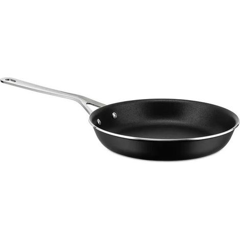 Alessi padella antiaderente ceramica PotsandPans Ø 28 cm alluminio riciclato induzione manico acciaio inox nera