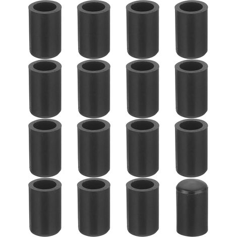 76 Pcs Protection Pied de Chaise, 6mm Embout de Pied de Chaise en PVC sans Marquage Antidérapants Rond Protecteurs de Sol pour Pieds de Table, Noir (1/5)