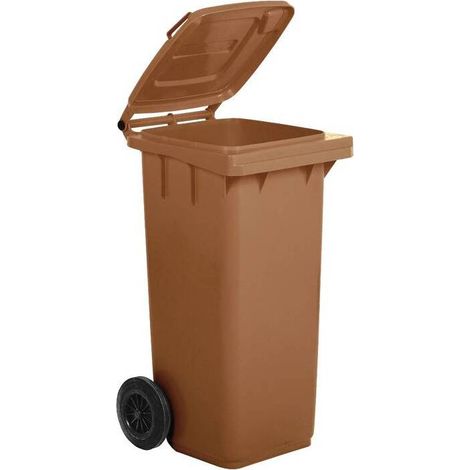 PATTUMIERA 120 L C/RUOTE MARRONE MP