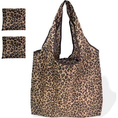 2 Pièces Sacs de Courses Pliables Sac à Provisions Réutilisable Grande Capacité Portables Lavables et Tendance (1/4)