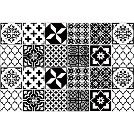 Autocollant de carrelage Mandala – 24 pièces, papier peint autocollant Vintage imperméable, décoration murale – 1515CM (1/5)