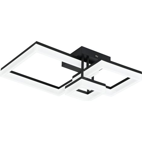 Plafoniera LED moderna nera quadrati CCT 22W Rabalux (1/5)