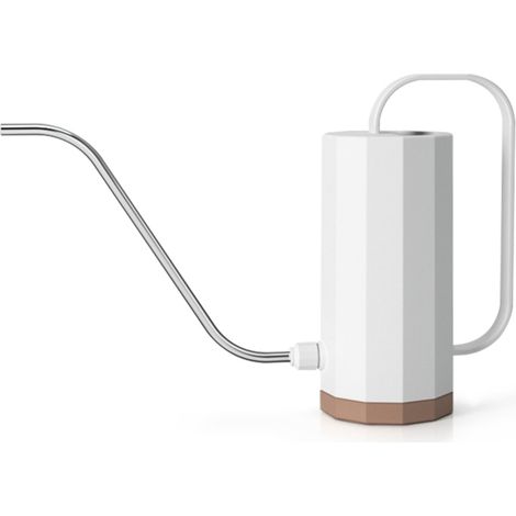 Arrosoir à long bec de 1,2 L en plastique, avec bec verseur en acier inoxydable, idéal pour les plantes d'intérieur et d'extérieur, les succulentes et les fleurs. (1/5)