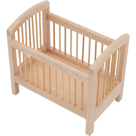 Berceau miniature à l'échelle 1/12, réaliste, sans épines, en bois, pour maison de poupée (1/5)