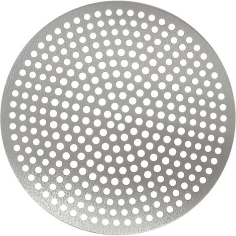Crépine de siphon de sol en acier inoxydable avec filtre à trous fins pour les canalisations de cuisine et de salle de bain, argentée, 15 cm (1/4)