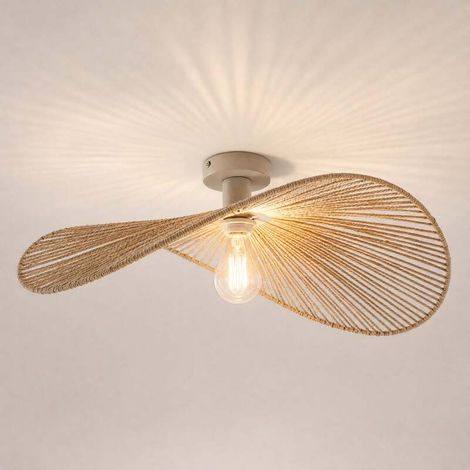 [NEUWERTIG] B-Ware Lindby Deckenleuchte Valdorin LED Lampe dimmbar beige 75x50cm Papier Leuchte (1/2)