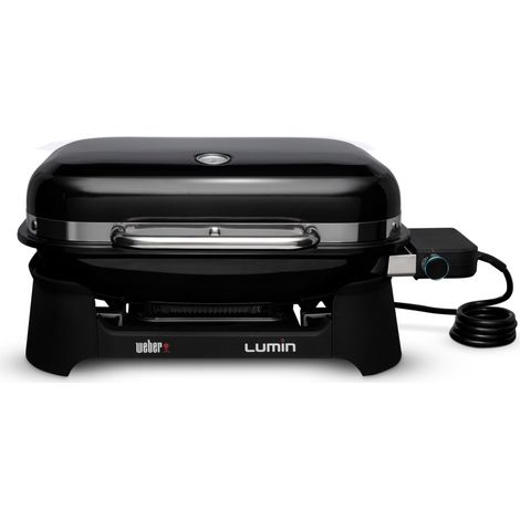Weber – Barbecue électrique compact 2200W – Grille fonte émaillée 1562 cm2 – Température jusqu'à 315 °C – Modes fumage, vapeur, rosage (1/5)