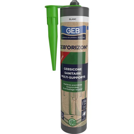 Mastic silicone sanitaire GEB'ORIZON cartouche 310 ml translucide