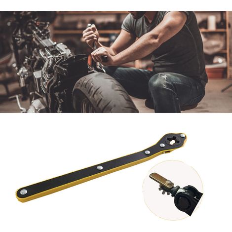 (Exclusivité Asie du Sud-Est) Cric manuel pour voiture, clé à cliquet, manivelle économique, clé en croix + adaptateur (1/5)