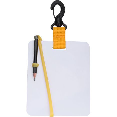 Tauchschreibtafel mit Drehclip und Stift zum Tauchen und Schwimmen (1/5)