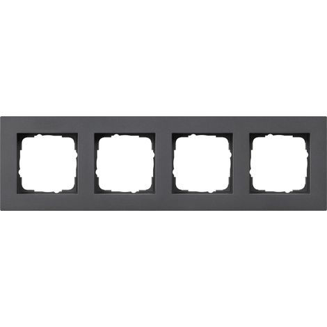 Gira Telaio di copertura 4f piatto Gira E2 Antracite [0214235], 0214 235